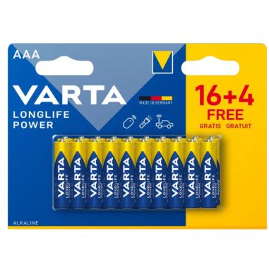 PACK DE 20 PILES AAA - LR03 - 1.5V - VARTA