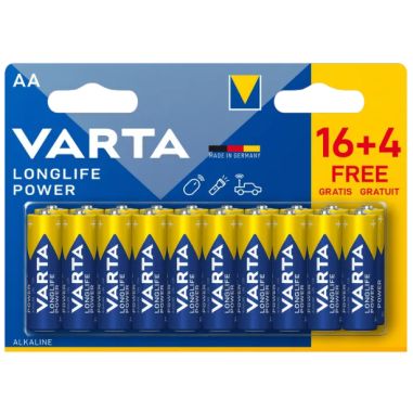 PACK DE 20 PILES AA - LR6 - 1.5V - VARTA