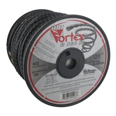 BOBINE DE FIL NYLON TORSADE NOIR 3.0X131.7M- VORTEX 