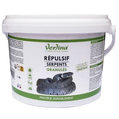 REPULSIF SERPENT D'ORIGINE NATURELLE EN GRANULES - SEAU 1 KG